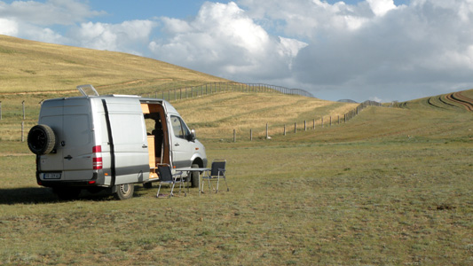 Grenzzaun zur Mongolei.