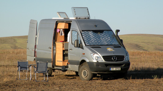 In der Kasachischen Steppe.