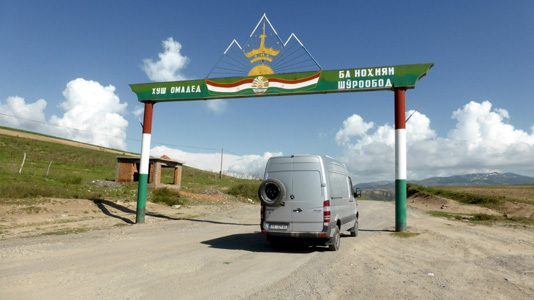 Willkommen im Bezirk Shuroobod, Tadschikistan.