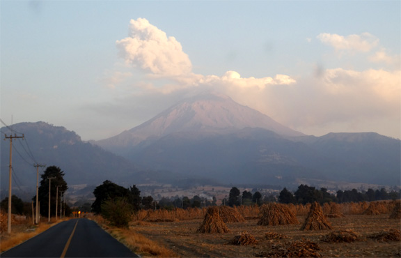 Der Popocatepetl.