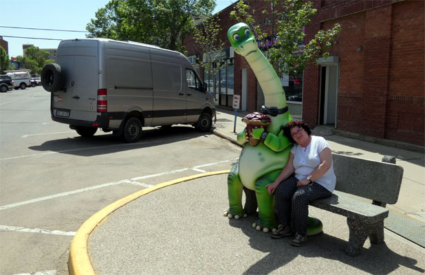 Dinos in Drumheller, Alberta.