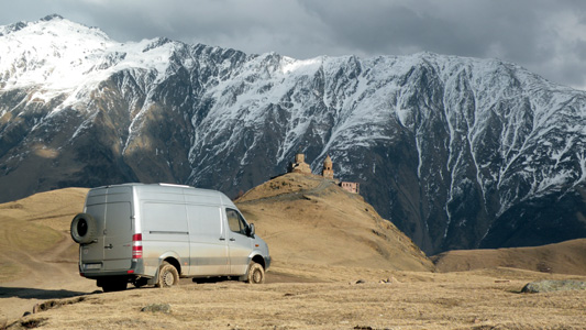 Gergeti, Georgien.