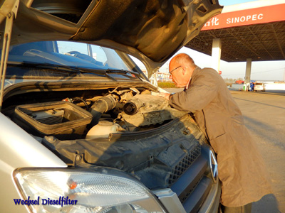 Der Dieselfilter muss gewechselt werden.